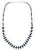 Hematite Authentic Sterling Silver Bead Necklace MX121588